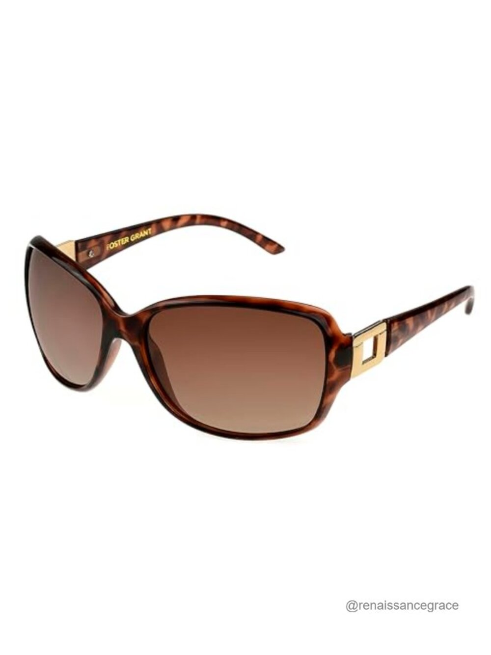Foster Grant Polarized Rectangular Sunglasses Plastic Frame (No Brand)